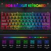 Y-FRUITFUL K401 61 Keys Gaming Keyboard with RGB Light 1.8m Wired Mechanical Keyboard for PC/Laptop