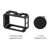 For DJI Osmo Action 5 Pro / 4 / 3 PULUZ All-inclusive Aluminum Alloy Cage Expansion Adapter Frame with Lens Cover (Black)