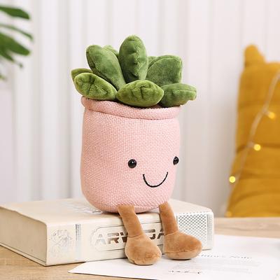 Plush Doll Plant Smiley Succulent Toy Green Plant Ornaments Rag Doll Home Decorations