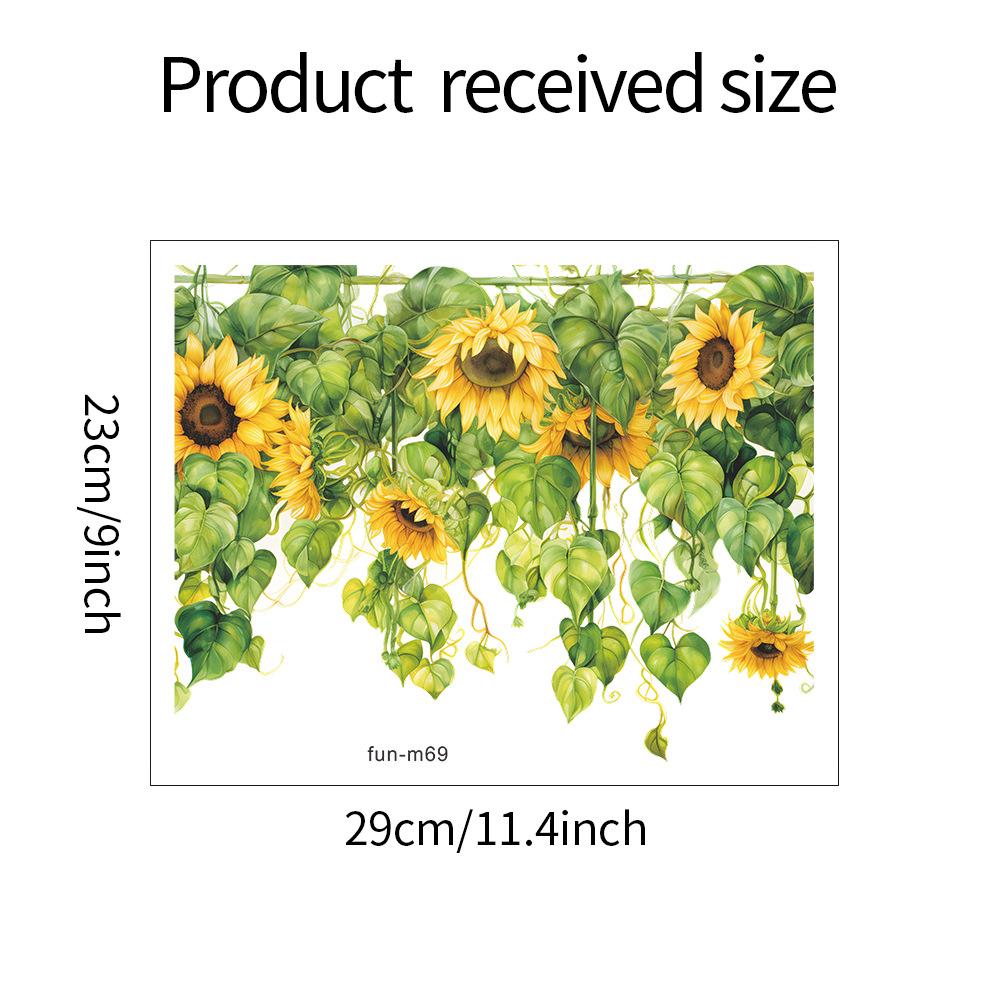

Подсолнух Зеленый Растительный Лист Туалет Прикрепленный Ванная Комната Фон Ванная Комната Декоративная Наклейка На Стену 23*29CM/fun-m69