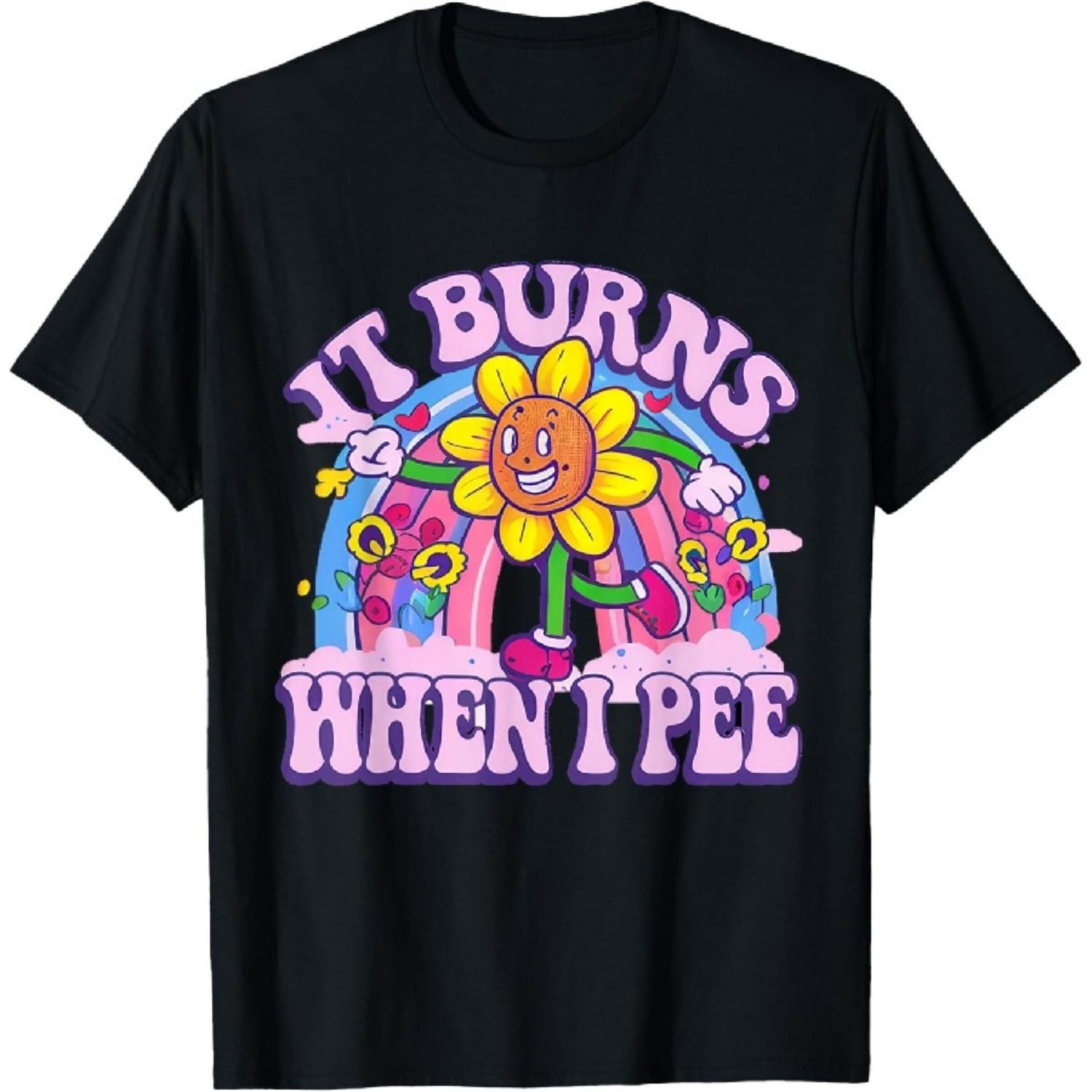 Жжет при мочеиспускании Смешная Странно Специфичная Dank Мем Футболка XXXXXL чёрный