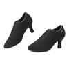 Women's Dance Party Performance High Heels Latin Modern Jazz Lace Up Dance Shoes Teacher Practice Dance Shoes Breathable and Comfortable