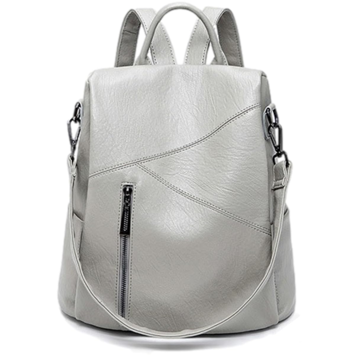 

Shoulder Functional [Lopis] Women s Backpack, Stylish, Lightweight, Rucksack, Bag, PU, Waterproof, Anti-theft, (Gray) сірий колір