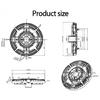 Cooktop Burners Head Set with Divider and Base Efficient Combustion Metal Construction Stable Design for Home Kitchens