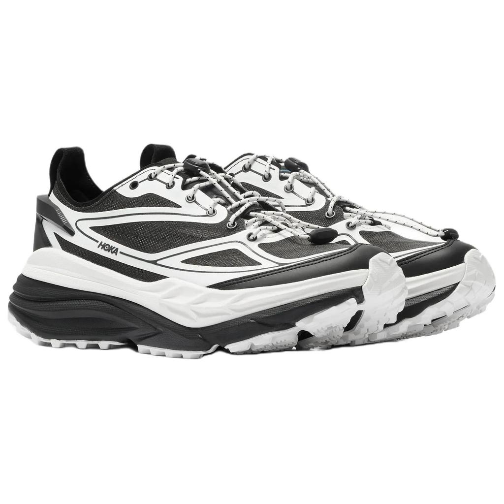 HOKA ONE ONE Stinson One7 Trail Running Shoes Men's Black White 1178630-BWHT