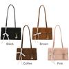PU Leather All-Match Shoulder Bag Large Capacity Retro Underarm Bag Solid Color Versatile Handbags Female Accessory Bag