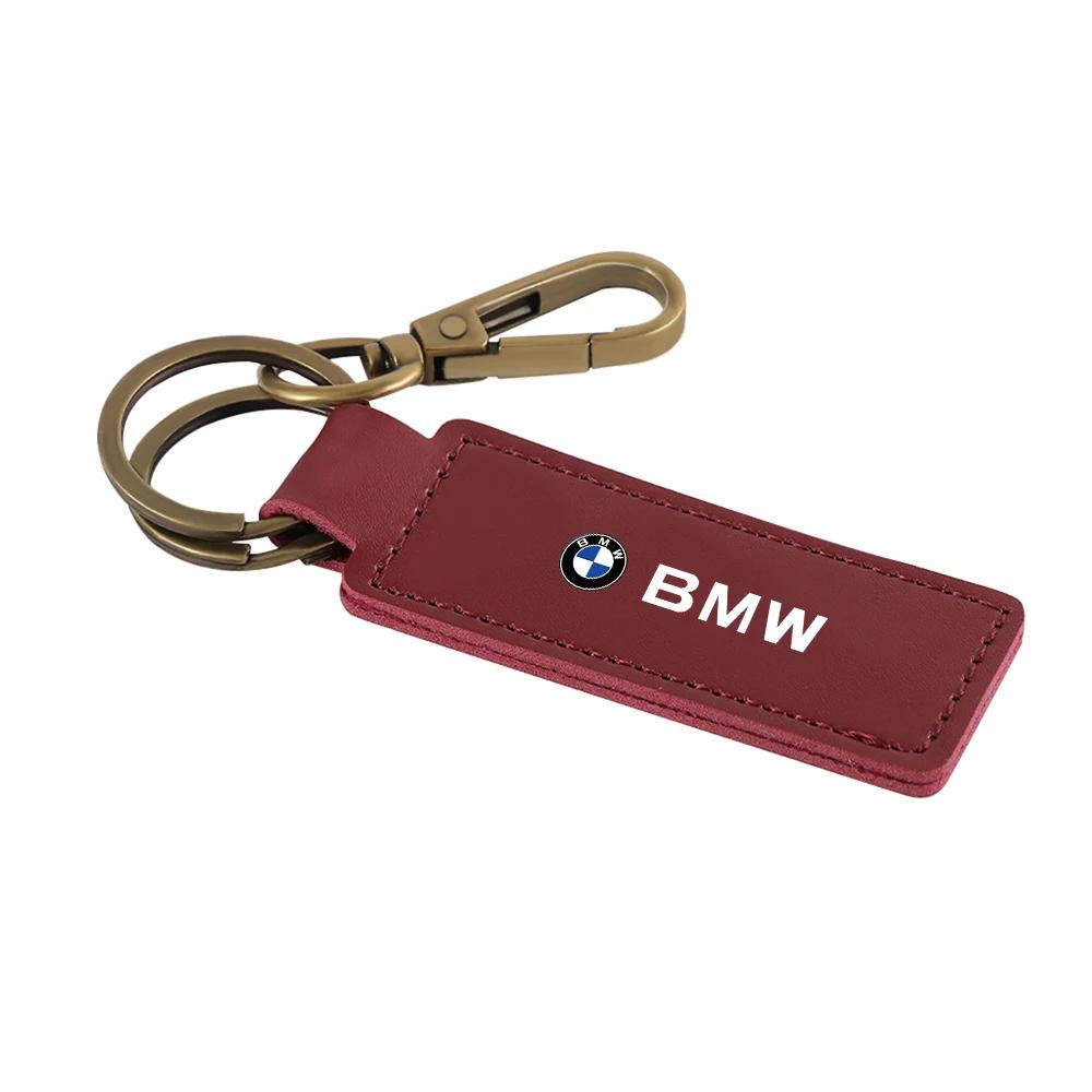 BAGE7 Car Sticker Hot 2026 For BMW 1pc For BMW M E46 E90 F30 E39 F10 E87 E36 F20 E92 Auto Accessories Fashion Car Cowhide Keychain Key
