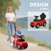 Ride-On Car for Children, Land Rover Discovery, Push-Along, Removable Handle, 84 x 40 x 94.5 cm, Red