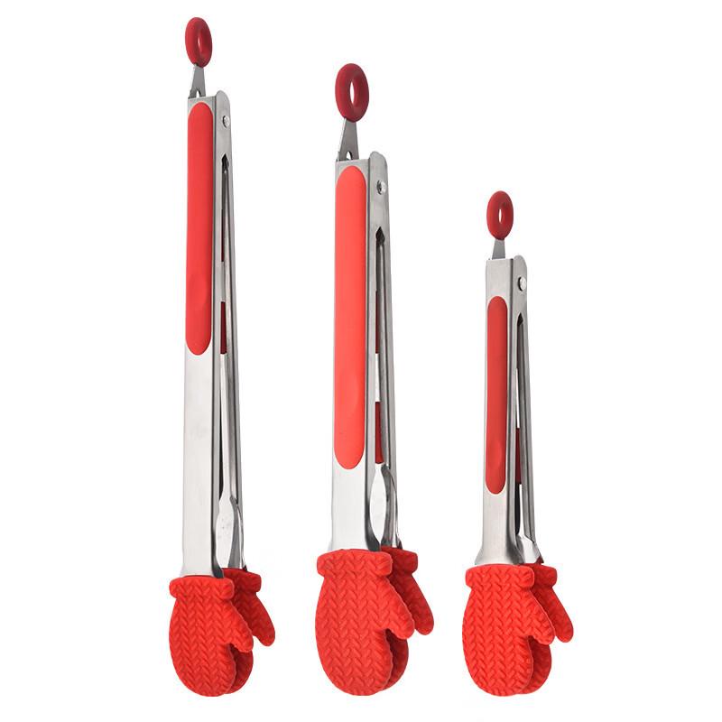 7-inch Silicone Food Tongs with Lock (2-pack)
