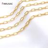 14K Gold-Plated Brass Oval Thick Chain DIY Jewelry Making Accessories, Suitable For Making Bracelets Necklaces Making Findings