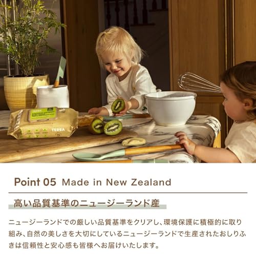 TERRA Baby Wipes, 10 sheets x 3 packs (30 sheets), Thick, Portable, Moisture-Resistant, Tear-Resistant, Additive-Free, with Lid, Extra Thick, Baby Wip