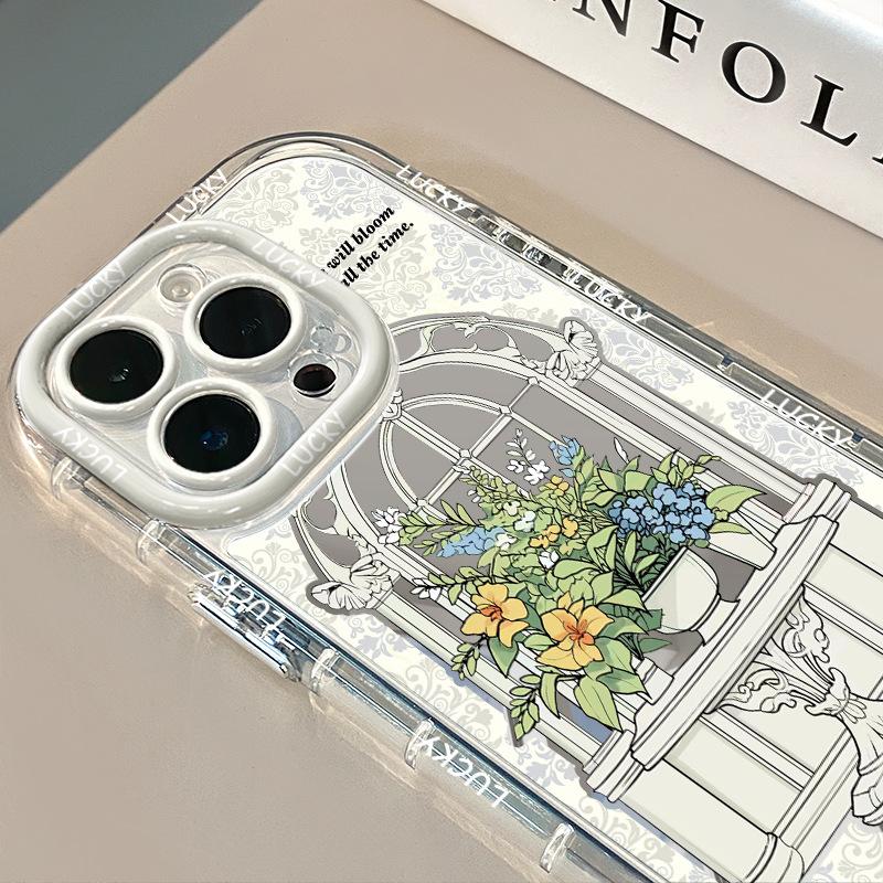 Fresh Flowers and Plants for IPhone 15 Promax Phone Case Apple 14 Cream 16 New Creative 17 Mirror 13