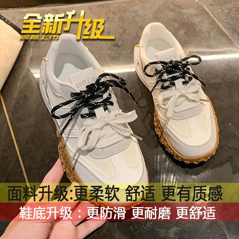 

Sports and leisure Aji shoes women s 2025 autumn new lightweight non-slip muffin thick-soled versatile German training shoes dad shoes 40