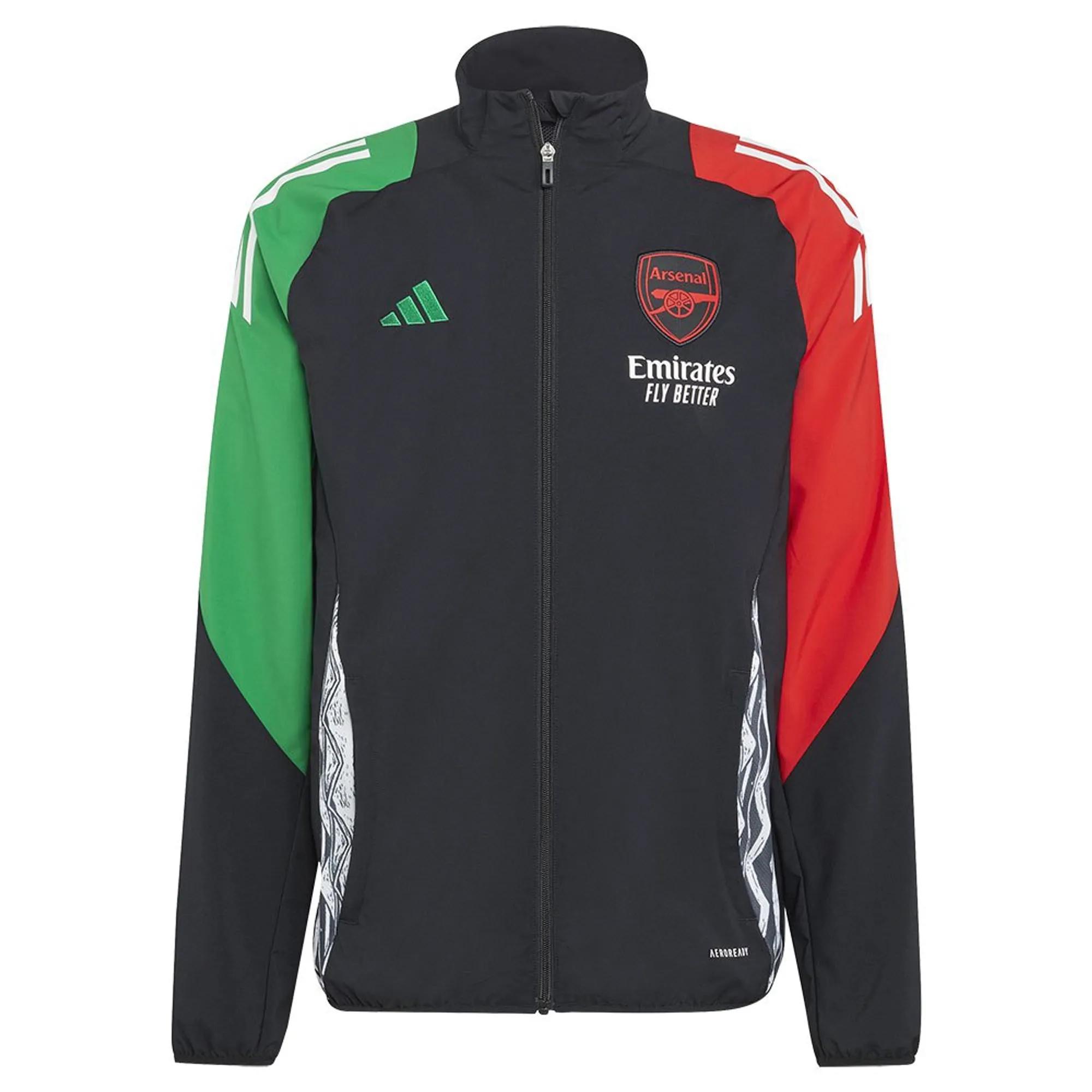Adidas Arsenal AFC EU Pre Football Stand Collar Zip Striped Long Sleeve Jacket Men Jacket IS9983 2XL