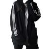 Trendy Korean-Style Loose Fit Three-Stripes Baseball Jacket for Men and Women - Perfect Spring & Autumn Outerwear