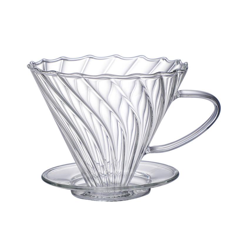 Glass coffee filter cup set coffee pot funnel filter