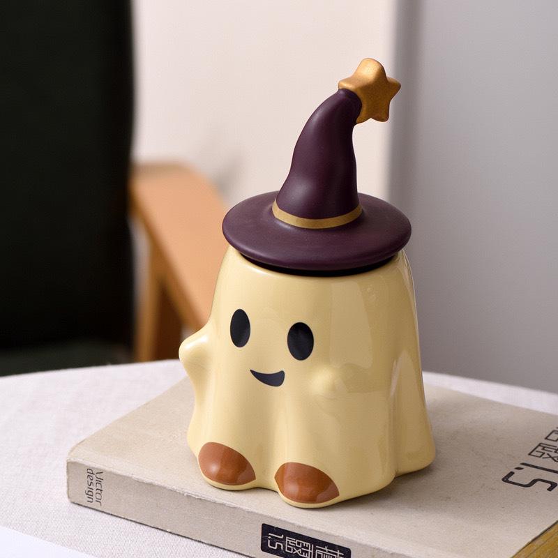 Tazza da Caffè in Ceramica Fantasma Fantasma Magico - Coppia di Tazze Sprite di Halloween Eccentriche