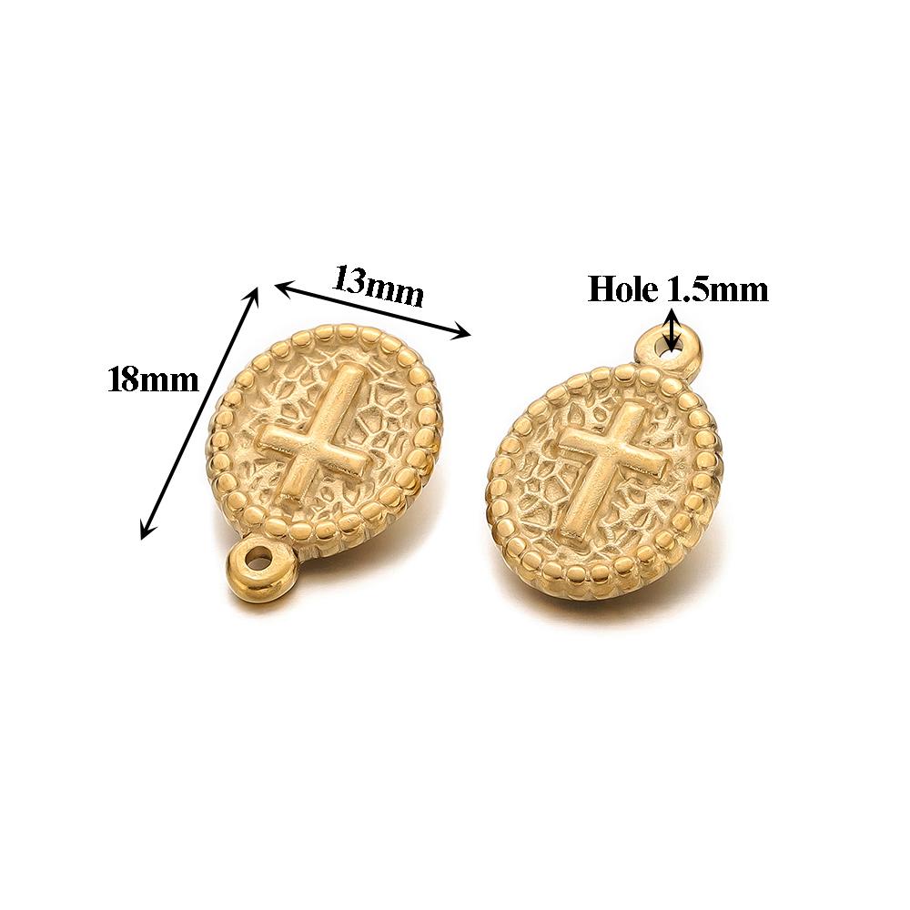 5pcs Stainless Steel Heart Sun Flower Charms Cross Pendant for DIY Necklace Earrings Making Jewelry Findings Bracelets Supplies