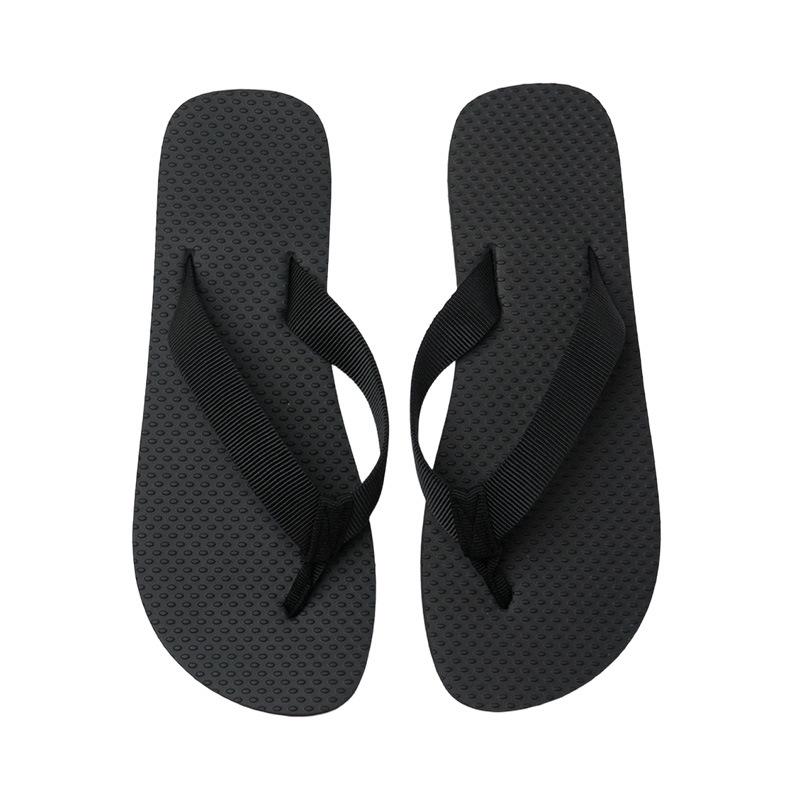 Premium Women's Black Double Layer Non-Slip Waterproof Flip-Flops for Summer Beach and Outdoor Wear