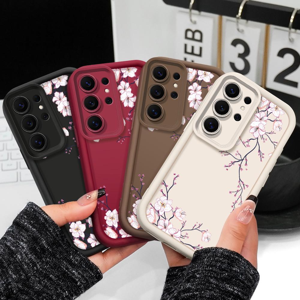 Spring Flowers Phone Case For Samsung Galaxy S26 S25 S24 FE Plus Ultra 5G Staircase Soft Cover