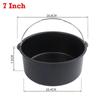 6/7/8 Inch Metal Cake Mold Round Air Fryer Pot Baking Mould With Handle Non-stick Cake Pizza Baking Tray Kitchen Bakeware Tools