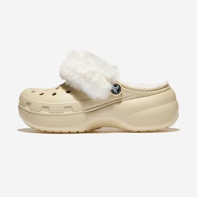 Classic Platform Fuzz Lined Clog [CRS212854] [Shipped from Korea] 100% Authentic