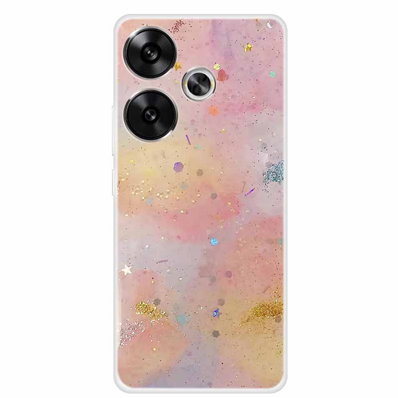 Marble Soft Phone Case For Poco F6 Transparent Case Silicone TPU Cover Funda Para Shield Clear Case for Xiaomi Poco F6 F 6 Pro