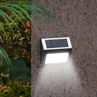 Güneş Enerjili Paslanmaz Çelik 3LED Basamak Lambası Su Geçirmez, Korozyon Önleyici ve Çevre Koruma Duvar Lambası Bahçe Çit Duvarı için