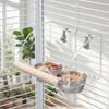 Anti-Slip Stand Hanging Bird Cage Feeder 304 Stainless Steel Bird Food Container  Aviary