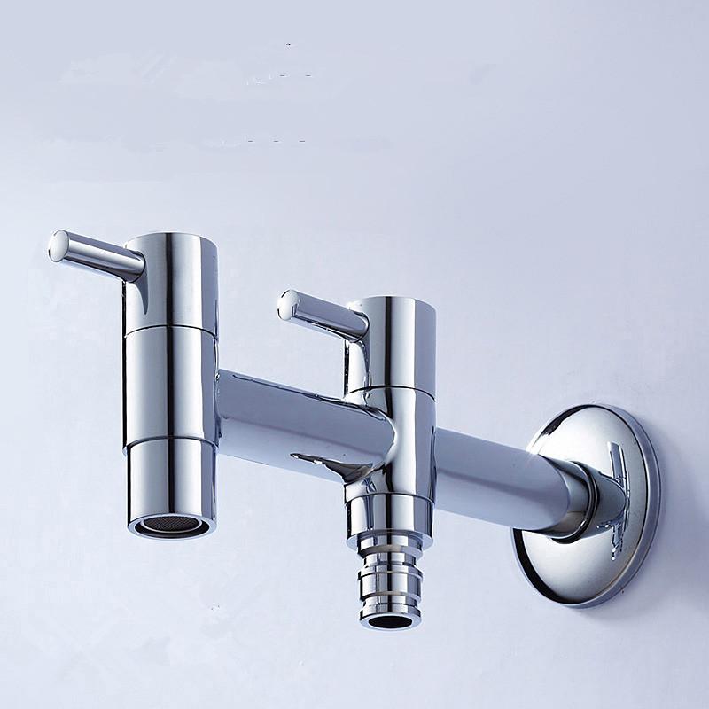 Garden Faucet Brass Double Handle Double use bib-cock faucet washing machine faucet copper bibcock,Toilet tap,Garden faucet