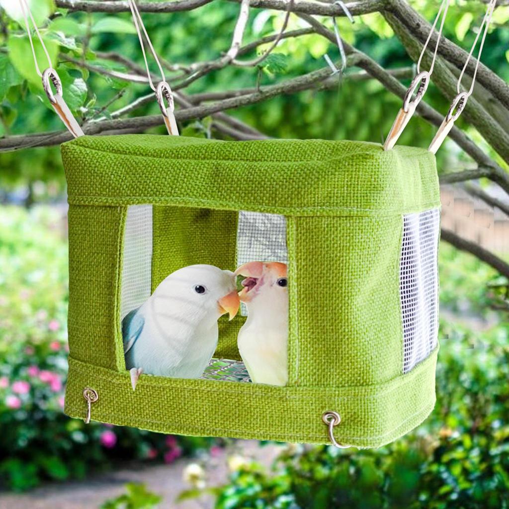 Vogelbett für Käfig, Wellensittichhaus, Schlafnestzelt mit belüftetem Netzboden für Kanarienvögel, Finken, Wellensittiche zum Spielen und Ausruhen