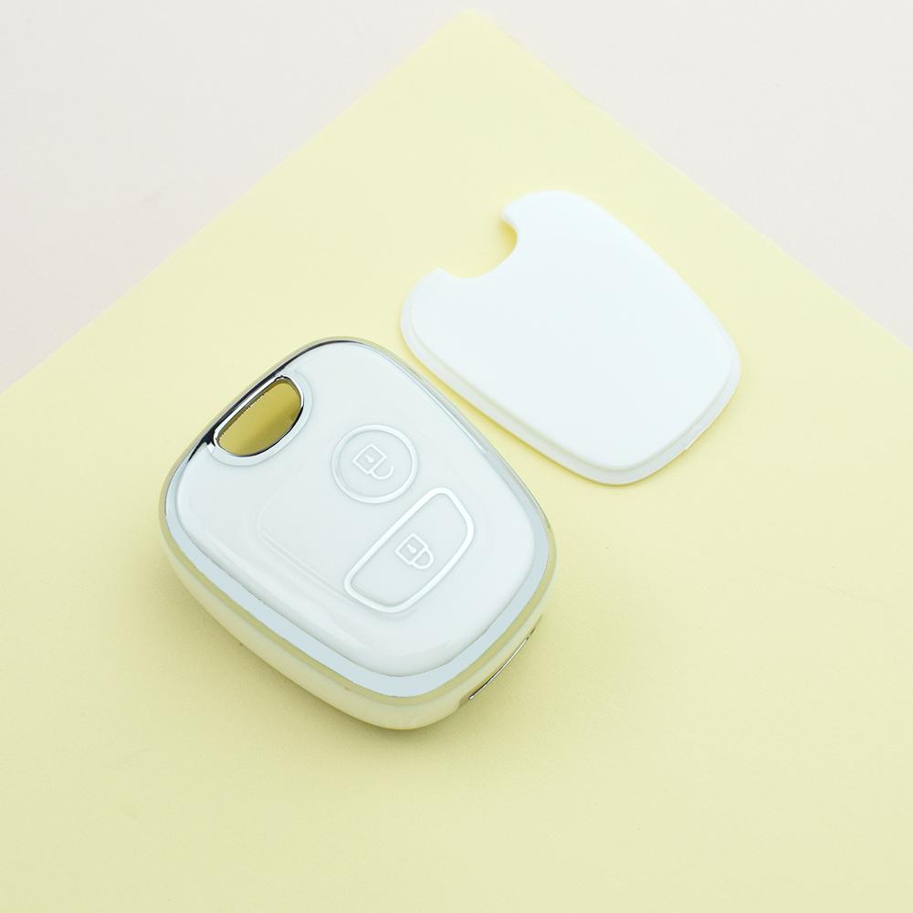 Silver Edge 2 Button Auto Key Case Cover Shell Fob Holder For Citroen C2 C3 C4 Berlingo Xsara For Toyota Aygo For Peugeot 107 206 307 207 408