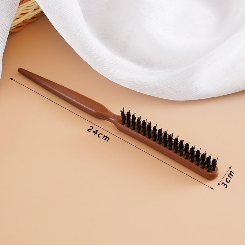 

Amber Folding Imitation Boar Bristle Comb - Anti-Static, Gentle on Scalp, Portable for Travel