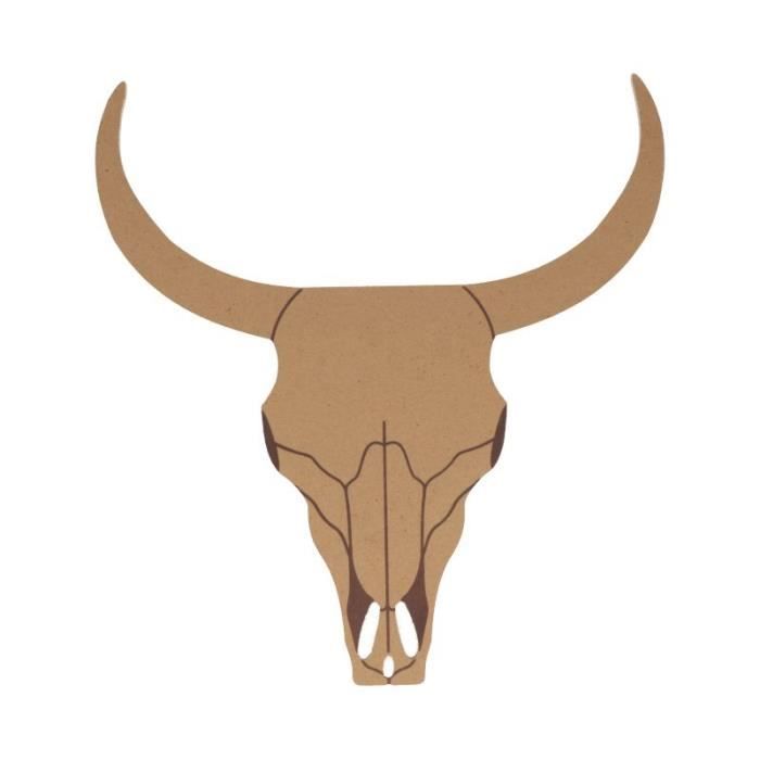 Support décoratif - Artemio - Tête de buffle - 25 cm x 23.6 cm - Personnalisable - MDF