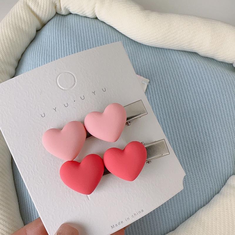 Pink Series Cute Bow Hair Clip for Girls - Small Duckbill Clip for Bangs
