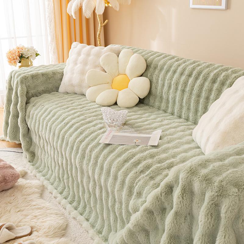 Sofa Cover Cloth Towel Anti-Cat Claw Winter Plush Cushion Seat Cushion All-Inclusive Universal Sofa Cover Full Cover Blanket