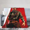 Arthur Morgan West Cowboy Action King Game Character Blanket Red Dead Redemption Plush Throw Blanket Bed Flannel Bedspread Cover