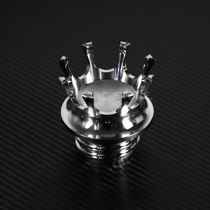 Mactions Crown Style Vented Fuel Tank Cap Gas Cap For Harley Sportster XL 883 1200 Touring Road King Dyna Softail Custom