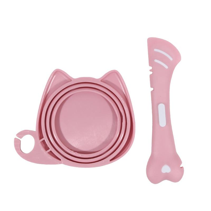 

Набор ложек для консервов для животных Крышка-запечатыватель для кошачьих консервов Ложка для смешивания влажного и сухого корма Герметичная крышка для сохранения свежести Аксессуары для кормления домашних животных One Size розовый