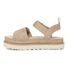UGG Goldenstar Two-Layer Cowhide One-Strap Open-Toe Sports Fashion Sandals Women Sandals Gray 1117954-MSSD