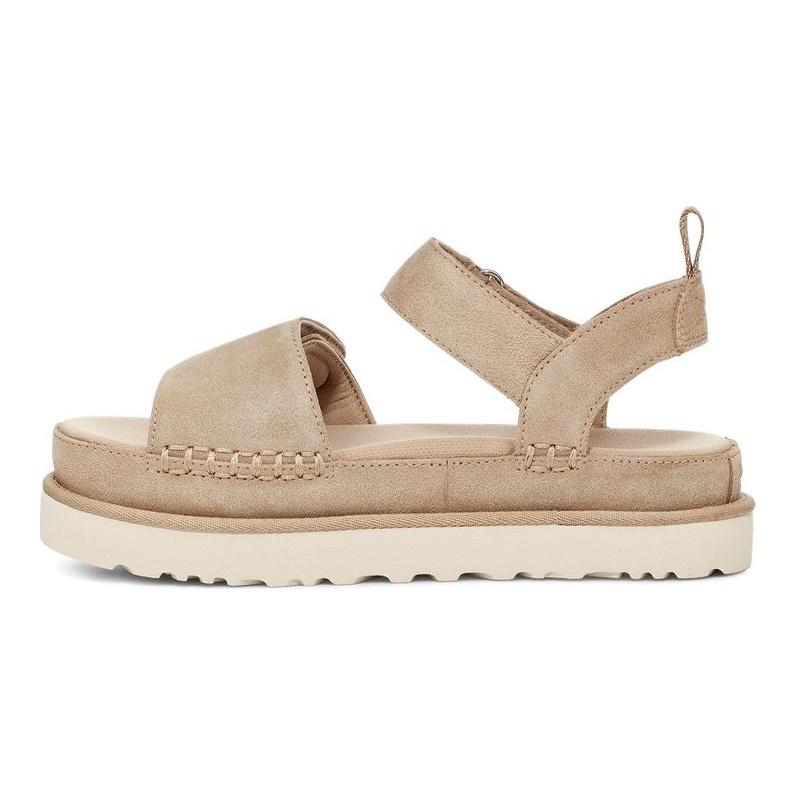 UGG Goldenstar Two-Layer Cowhide One-Strap Open-Toe Sports Fashion Sandals Women Sandals Gray 1117954-MSSD