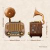 Retro Multi-Band Gramophone-Style Bluetooth Speaker with FM/AM/SW Radio.
