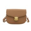 Spring and Summer New Versatile Solid Color Simple High-end Texture Temperament Shoulder Messenger Bag Saddle Bag Women's Bag