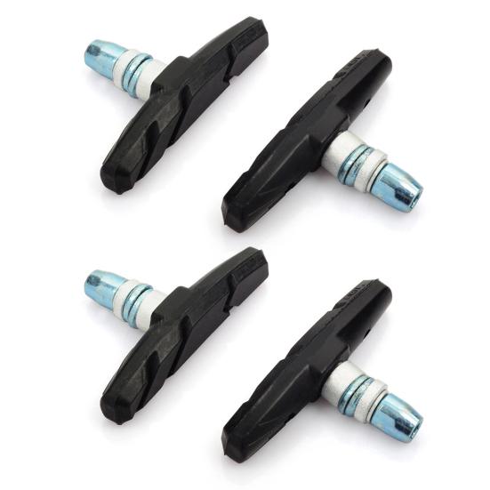 2 Pairs Bike Brake Pad Lightweight No Noise Universal Mountain Road Bicycle V Brake Shoes Block Rubber Pad Replacement Cycling Accessories