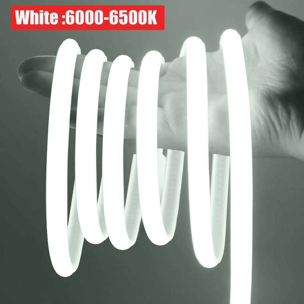 Dimmerable 220V COB Strip Red/I Blue/Pink/Yellow/Green/Pink/White 3000K 4000K 6000K Waterproof Flexible Ribbon LED Neon Light