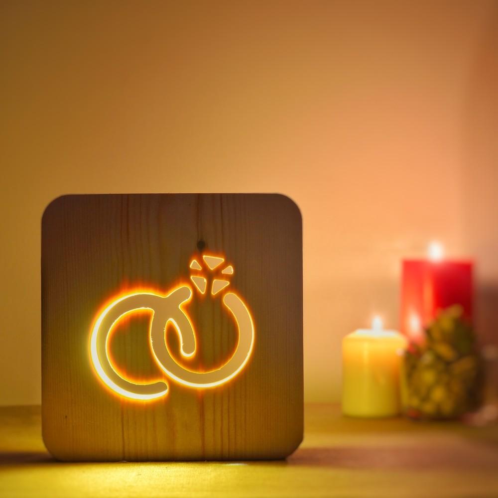 

Starmood 3D 3D Wooden Ring Led Table Top Night