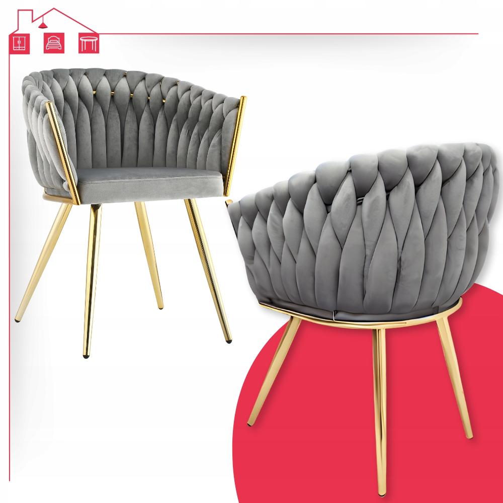 Freestanding Armchair Tilo Gray Decorative Velvet Chair Family Meble