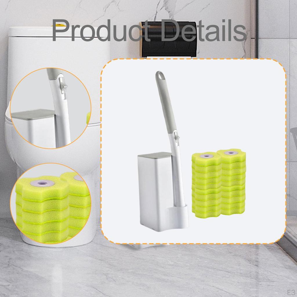 Disposables Toilet Brush and Holder Set Bathroom Maintenance Durability Practical Professional