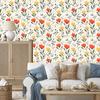 Wallpaper Flowers White, Light Gray, Cream and Lime 50x1000