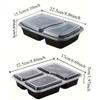Lunch Boxes Compartments with Lids Disposable Bento Boxes Kitchen Storage Bento Fruit Takeaway Food Containers